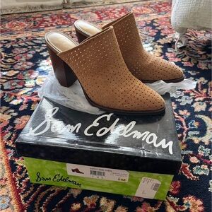 Sam Edelman Bates Suede Mule in Caramel Brown